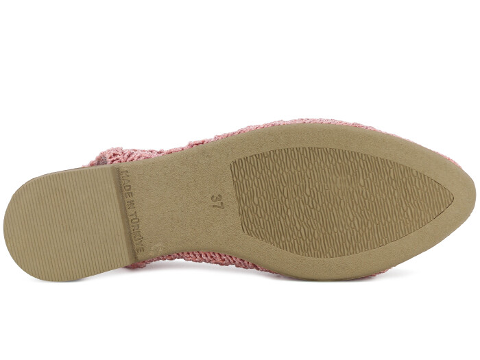 Aybar Zenne Dantelli Sandalet Pudra - 3