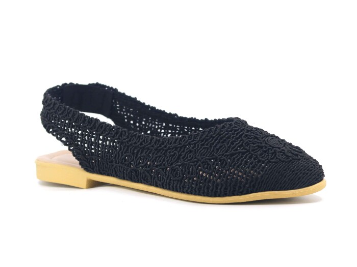 Aybar Zenne Dantelli Sandalet Siyah - Aybar