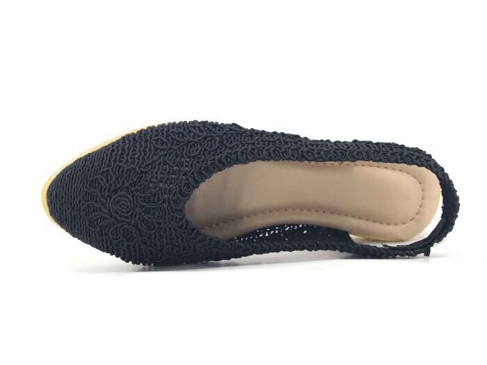 Aybar Zenne Dantelli Sandalet Siyah - Aybar (1)