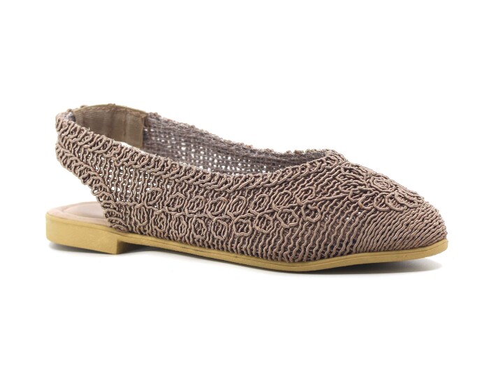 Aybar Zenne Dantelli Sandalet Vizon - Aybar