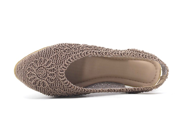 Aybar Zenne Dantelli Sandalet Vizon - Aybar (1)