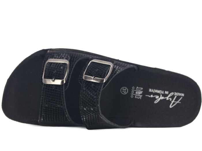 Ayder Zenne 1556 Kutulu Günlük Terlik Siyah - 2