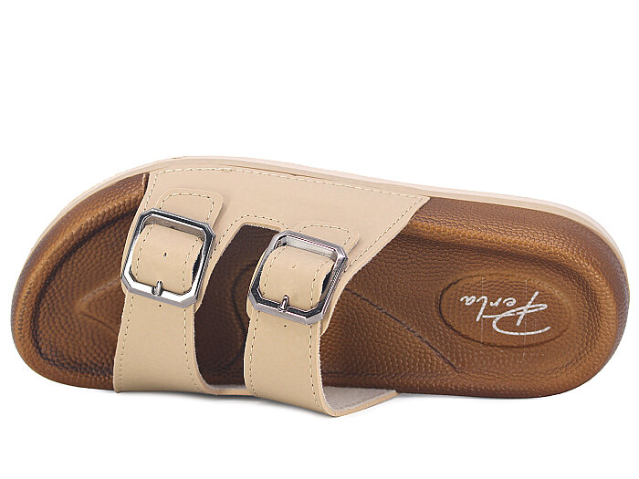 Ayder Zenne 4000 Perla Çift Toka Günlük Terlik Krem - Ayder (1)