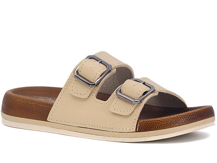 Ayder Zenne 4000 Perla Çift Toka Günlük Terlik Krem - Ayder