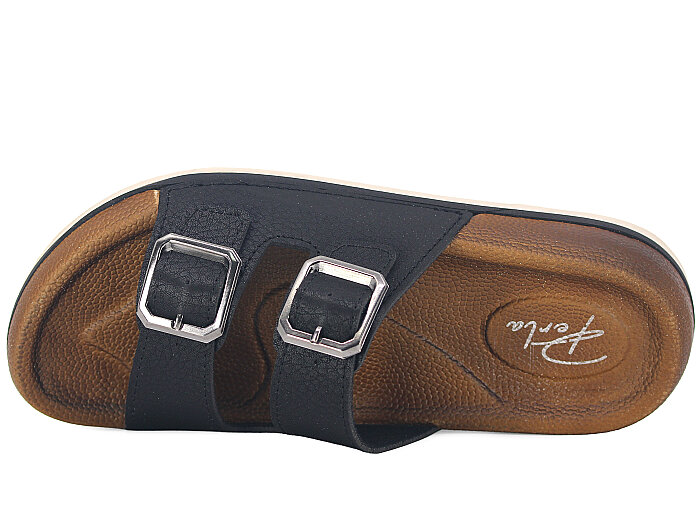 Ayder Zenne 4000 Perla Çift Toka Günlük Terlik Siyah - 2