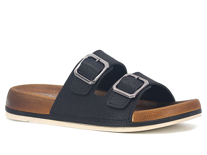 Ayder Zenne 4000 Perla Çift Toka Günlük Terlik Siyah - 1