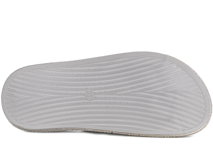 Ayder Zenne 4500 Parla Çift Toka Taşlı Kutulu Günlük Terlik Gümüş - 3