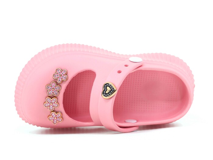 Ayfox Filet F-1009 Taşlı Kutulu Eva Babet Ayakkabı Pembe - Ayfox (1)