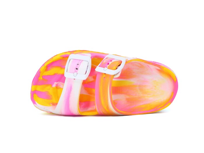 Ayfox Patik P-1006-K Çift Toka Kız Kutulu Lux Eva Terlik Sarı - Pembe - 2