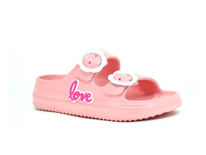 Ayfox Patik P-1006-K Çift Toka Kız Kutulu Lux Eva Terlik Pembe 