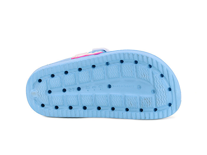 Ayfox Patik P-1006-K Çift Toka Kız Kutulu Lux Eva Terlik Saks Mavi - 3