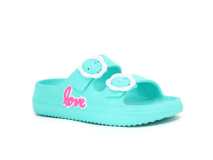 Ayfox Patik P-1006-K Çift Toka Kız Kutulu Lux Eva Terlik Yeşil 