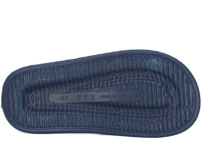 Ayfox Zenne Z-1007 Taşlı Örgü Figürlü Kutulu Lux Eva Terlik Lacivert - 3