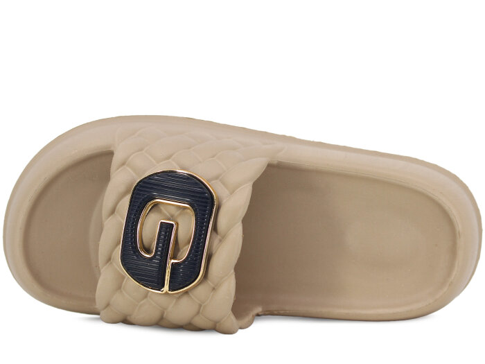 Ayfox Zenne Z-1007 Taşlı Örgü Figürlü Kutulu Lux Eva Terlik Vizon - Ayfox (1)