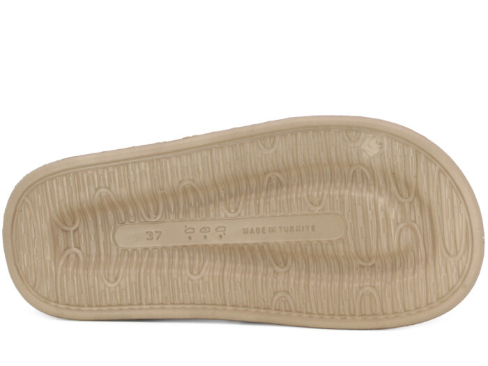 Ayfox Zenne Z-1007 Taşlı Örgü Figürlü Kutulu Lux Eva Terlik Vizon - 3