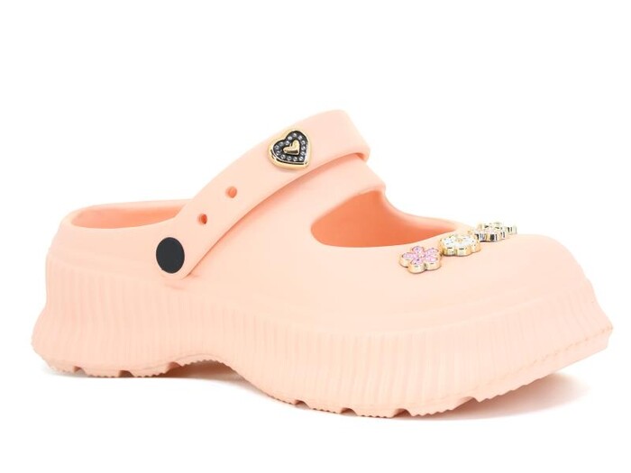 Ayfox Zenne Z-1009 Taşlı Kutulu Eva Babet Ayakkabı Somon - Ayfox