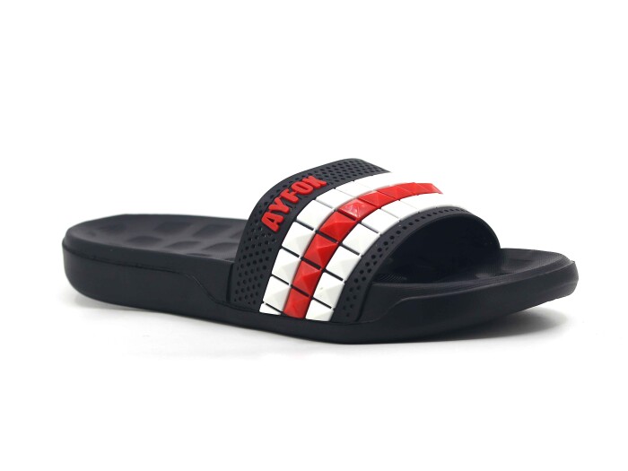 Ayfox Zenne Z-3000.1 Masajlı Piramit Poşetli Lux Eva Terlik Siyah - Kırmızı - Beyaz - Ayfox