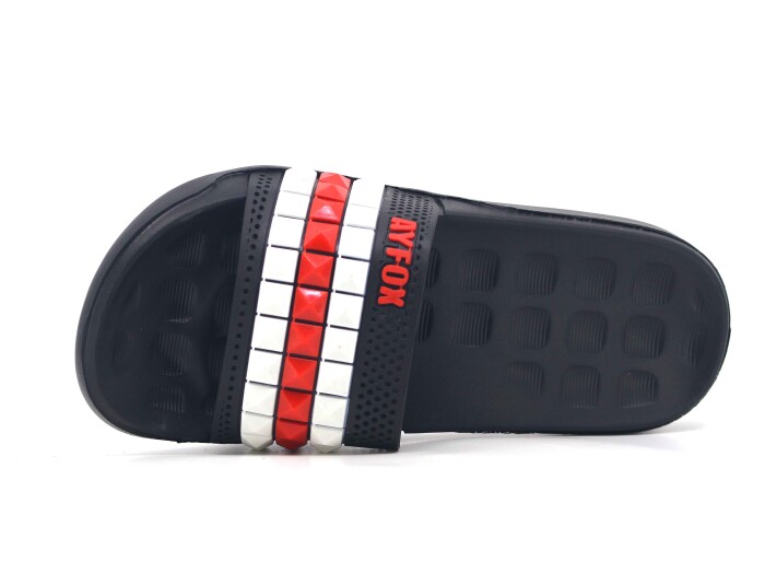 Ayfox Zenne Z-3000.1 Masajlı Piramit Poşetli Lux Eva Terlik Siyah - Kırmızı - Beyaz - Ayfox (1)