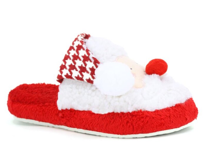 Aysa Zenne Noel Baba Gondol Ev Terliği Kırmızı - Beyaz - 1