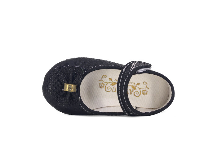 Aysu Bebe Fiyonklu Cırtlı Babet Ayakkabı Siyah - Aysu (1)