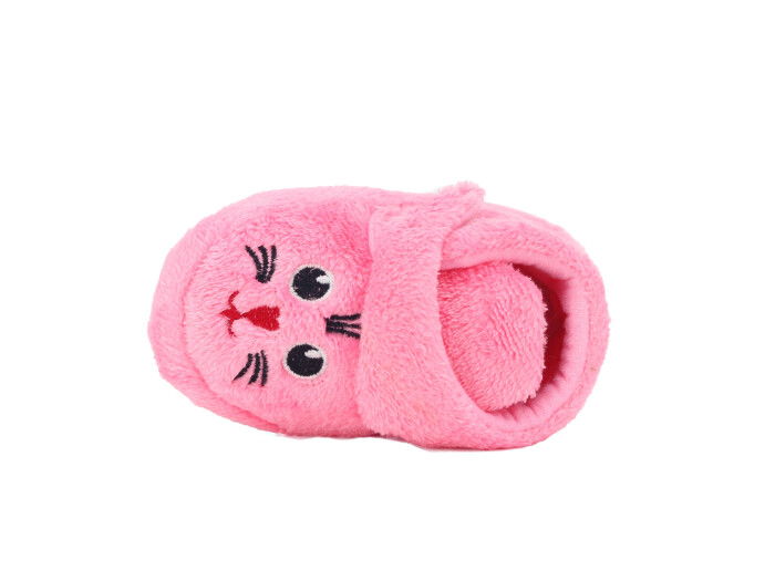 Auris Bebe Kısa Cırtlı Panduf Kedili Pembe - 2