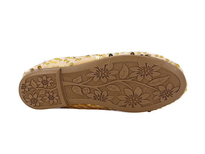 Aysu Filet 2026 pullu fiyonklu Babet Ayakkabı Krem - 3