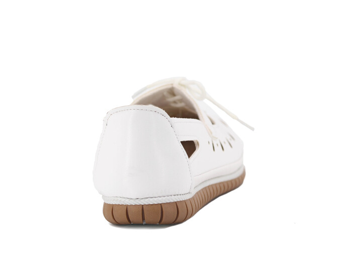 Aytu Zenne Lazer Desen Yazlık Babet Ayakkabı Beyaz - 3