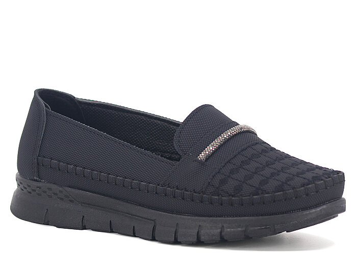 Ayzen Zenne A717-26 Taşlı Anne Ayakkabısı Siyah - Ayzen