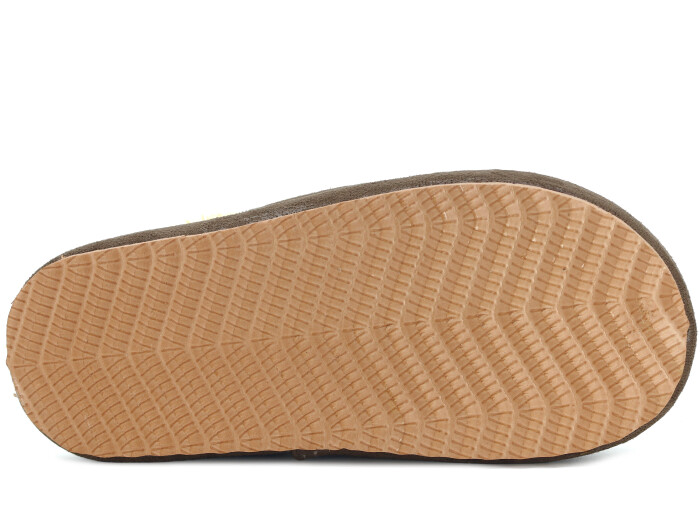 Azra Zenne Yakalı Peluşlu Ev Terliği Kahve - 3