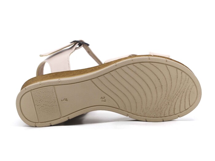 Bellitaş Zenne Çapraz Feta Sandalet Krem - 3