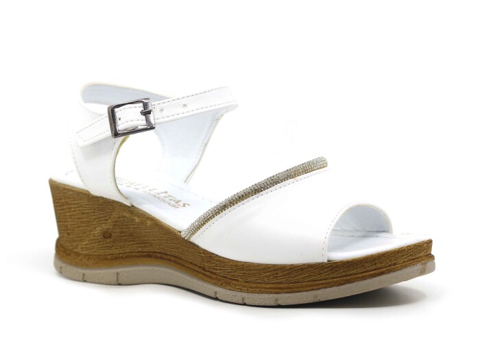 Bellitaş Zenne Feta Sandalet Beyaz - Bellitaş