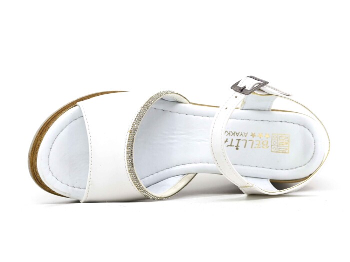 Bellitaş Zenne Feta Sandalet Beyaz - 2