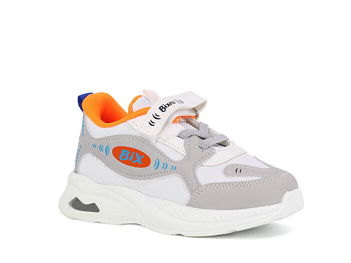 Bixro Patik 04 Cilt Spor Ayakkabı Beyaz - Turuncu - Bixro