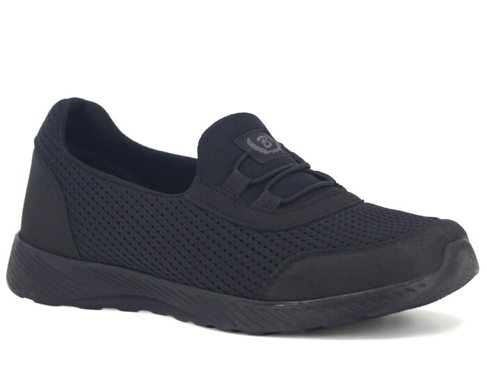 Black Sea Zenne 575 Büyük Beden Cilt Babet Spor Ayakkabı Siyah - Black Sea