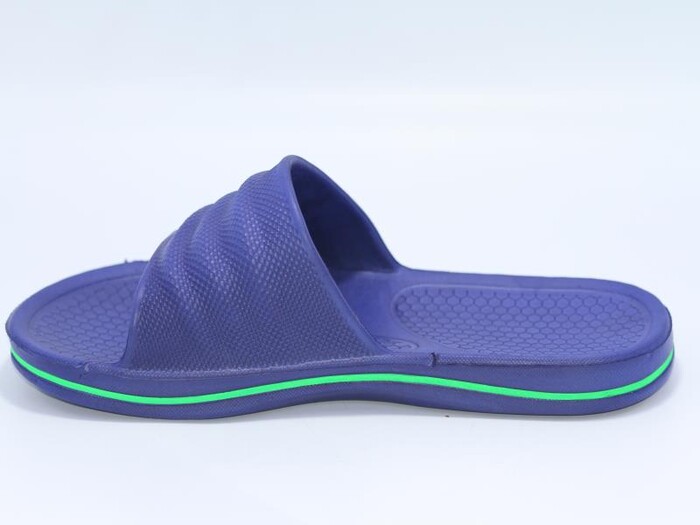 Blue Air Merdane 0055 Çizgili Açık Eva Terlik Lacivert - 2