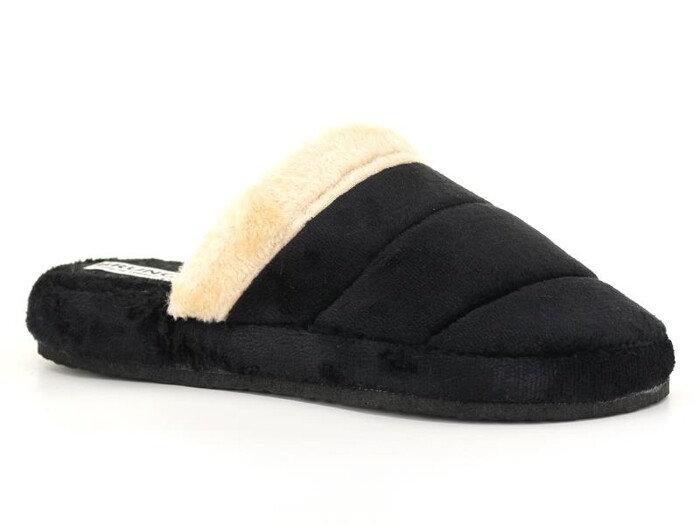 Auris Merdane 210 BR Yakası Peluşlu Kapalı Atom Ev Terliği Siyah - Auris