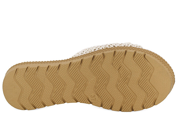 Bruno Zenne 2026 Çiçek Dantelli İncili Burnu Açık Günlük Terlik Bej - 3