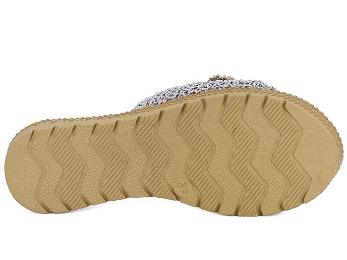 Bruno Zenne 2026 Çiçek Dantelli İncili Burnu Açık Günlük Terlik Gri - 3