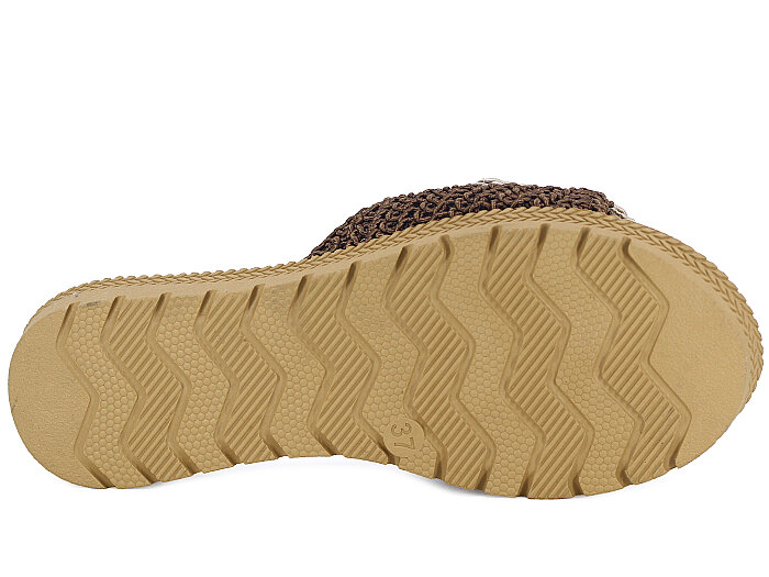 Bruno Zenne 2026 Çiçek Dantelli İncili Burnu Açık Günlük Terlik Kahve - 3