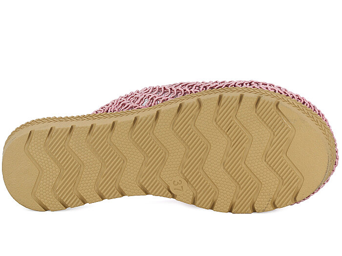 Bruno Zenne 2026 Kurdele Dantelli İncili Burnu Kapalı Günlük Terlik Pembe - 3