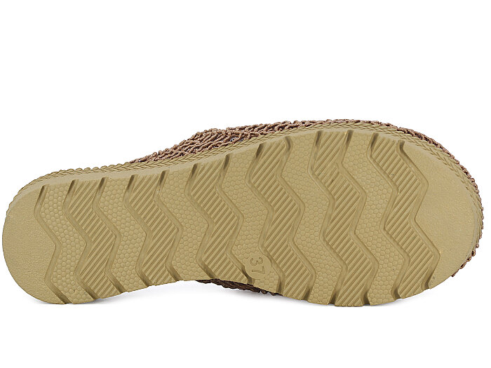 Bruno Zenne 2026 Kurdele Dantelli İncili Burnu Kapalı Günlük Terlik Vizon - 3