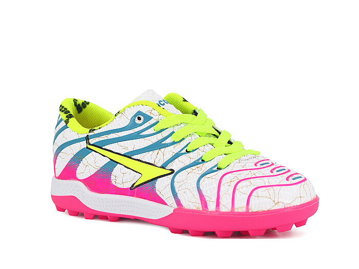 By Soccers Filet 2040 Halı Saha Ayakkabısı Beyaz - Fuşya - By Soccers