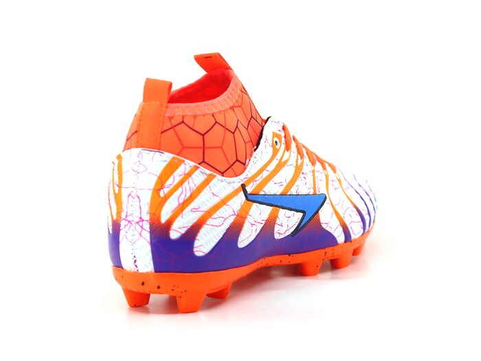 By Soccers Filet 2060 Çoraplı Krampon Ayakkabı Beyaz - Turuncu - Mor - 3