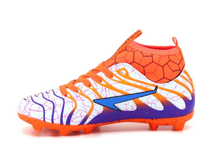 By Soccers Filet 2060 Çoraplı Krampon Ayakkabı Beyaz - Turuncu - Mor - By Soccers (1)