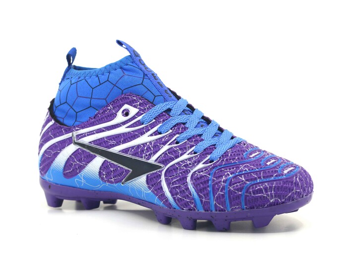 By Soccers Filet 2060 Çoraplı Krampon Ayakkabı Mor - Saks Mavi - By Soccers