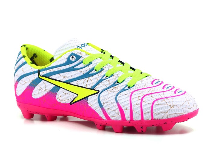 By Soccers Garson 2040 Krampon Ayakkabı Beyaz - Fuşya - By Soccers