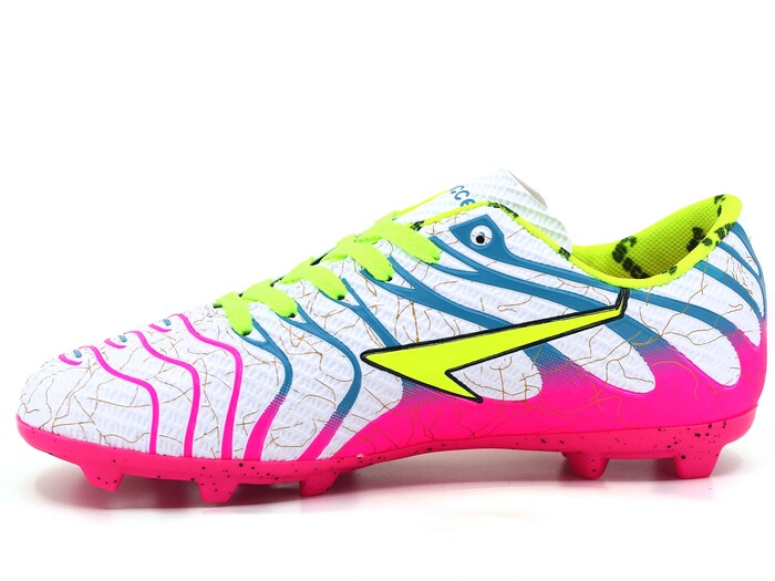 By Soccers Merdane 2040 Krampon Ayakkabı Beyaz - Fuşya - 2