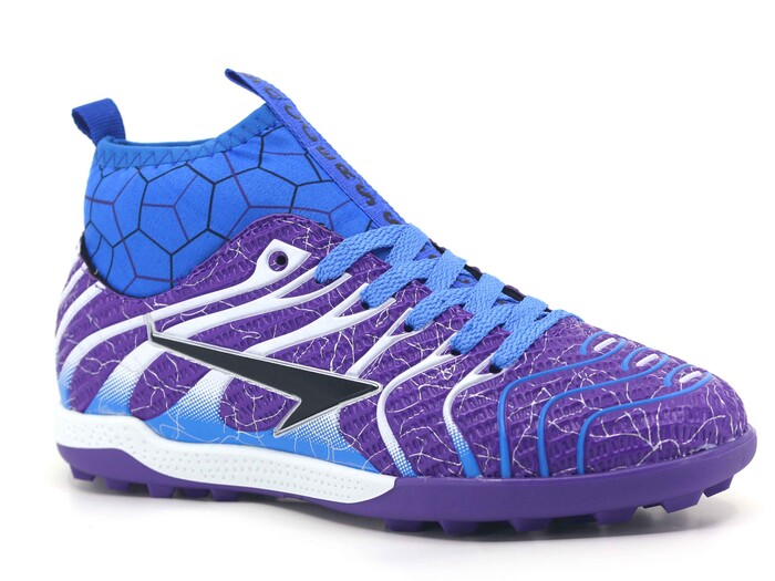 By Soccers Merdane 2060 Çoraplı Halı Saha Ayakkabısı Mor - Saks Mavi - By Soccers