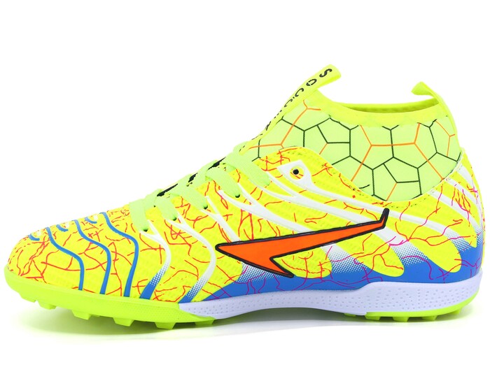 By Soccers Merdane 2060 Çoraplı Halı Saha Ayakkabısı Sarı - Saks Mavi - By Soccers (1)