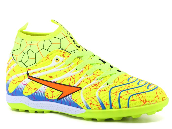 By Soccers Merdane 2060 Çoraplı Halı Saha Ayakkabısı Sarı - Saks Mavi - By Soccers